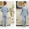 Spring and Autumn Ladies Women's Pullover Pajamas Loose and Comfortable High-quality Middle-aged Cotton Long-sleeved Trousers Home Set