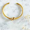 Cuff Bangle Tie The Knot Love Bracelet Stainless Steel18K Gold Plated Adjustable Best Friend Bracelets