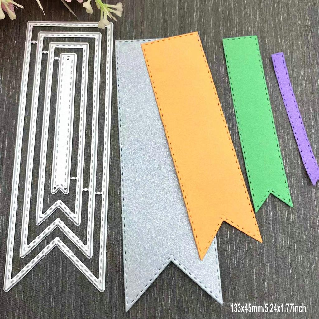 Тег Флаг Вырубные штампы Металлический Трафарет DIY Скрапбукинг Альбом Бумажная Карта Тиснение Ремесленный Декор Художественная Высечка Закладки Форма Рамки