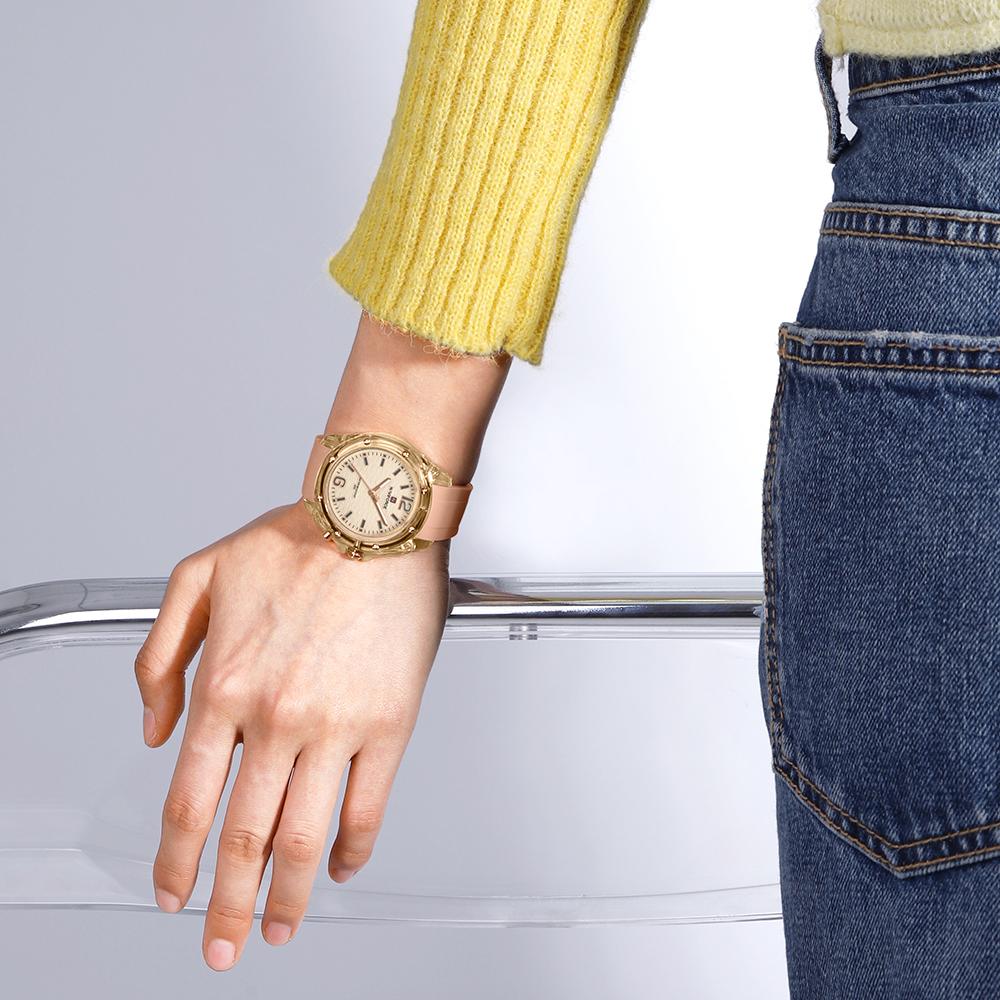 Naviforce Женские простые часы Кварцевый механизм Светящиеся стрелки Водонепроницаемость 50 м Силиконовый ремешок Легкие Женские Девичьи Повседневные Модные часы NF6103