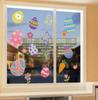 Easter Window Stickers Colorful Easter Eggs Glass Windows Static Sticker Wall Decals Decoration Spring Party Gift for Kids Room