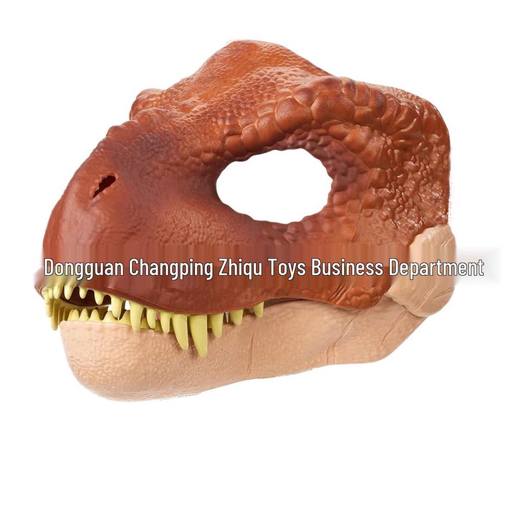 Movable-Mouth Cute Tyrannosaurus Dinosaur Mask for Halloween & Christmas