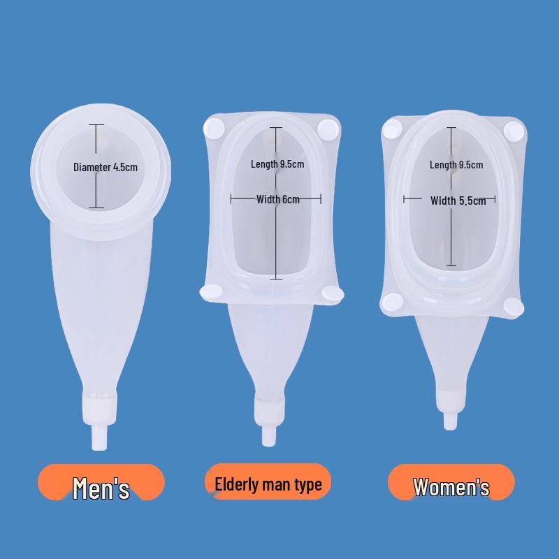 Silicone Urine Collector for Urinary Incontinence with Catheter, Anti-Leak, Suitable for Men and Women, Ideal for Bedridden or Paralyzed Care.