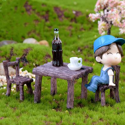 3 шт. миниатюрная мебель многофункциональная ручная работа из смолы завод мебельный дисплей для сада