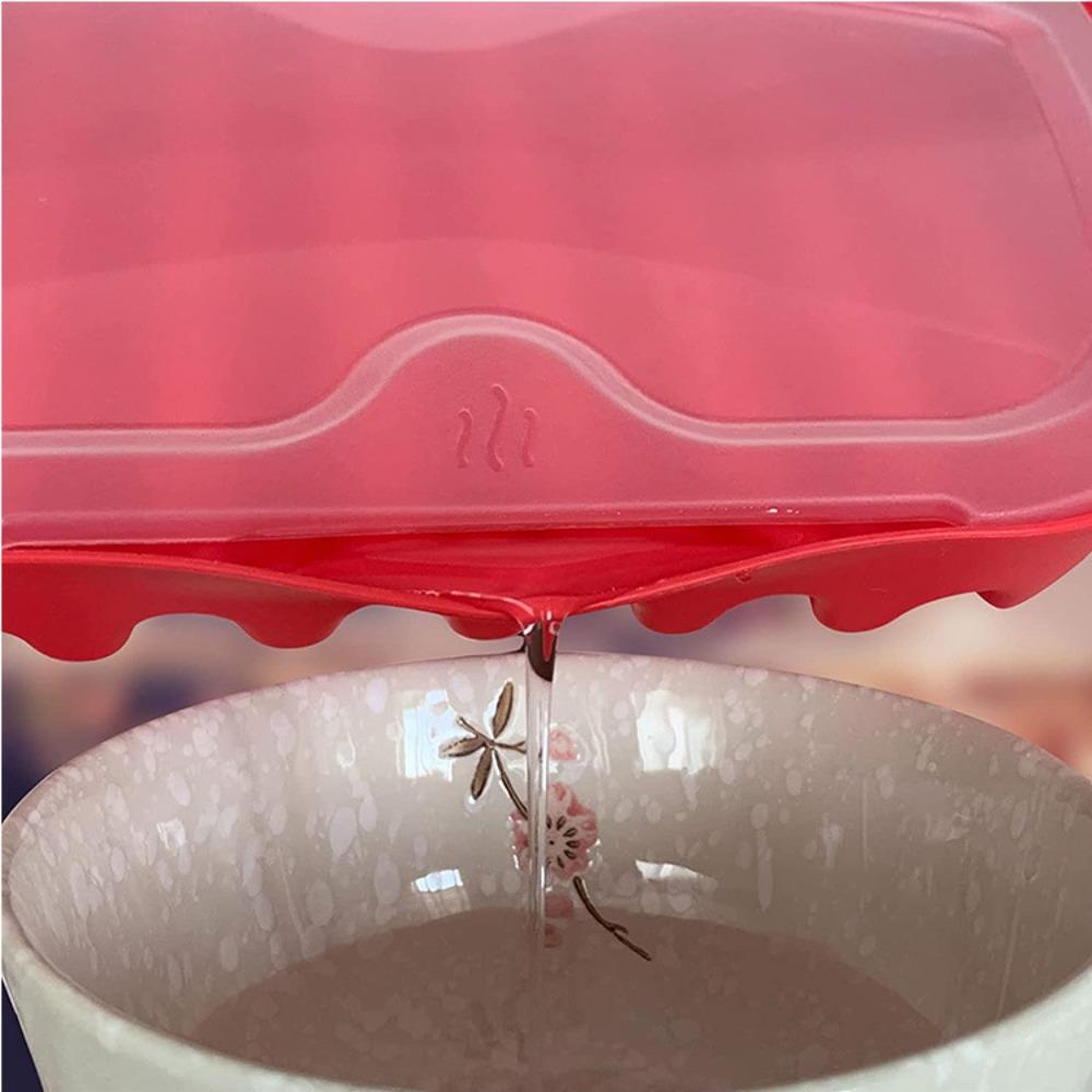 Red Microwave Bacon Pan Wave Anti-stick Design Microwave Bacon Cooker  Breakfast