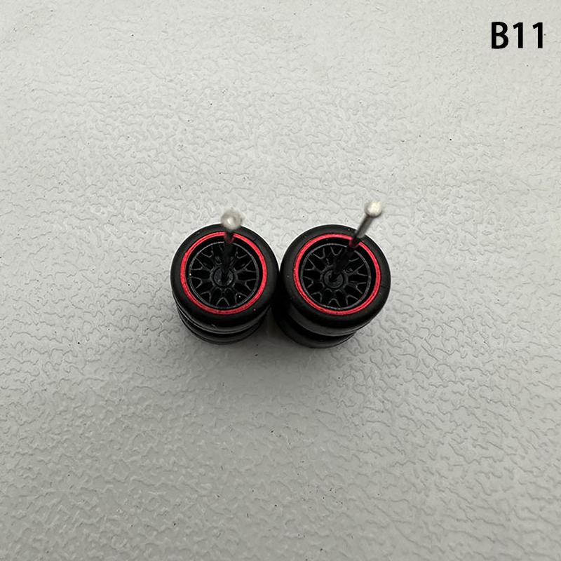 Инновационные ABS Основные Модифицированные Детали Игрушка-Транспорт Для Hotwheels Tomica Mini Gt 1 Комплект 1/64 Модель Автомобиля Колеса С Резиновыми Шинами