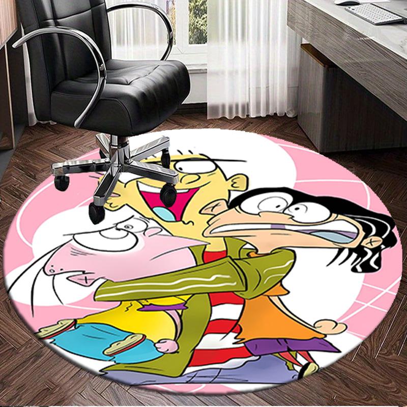 Edd Eddy Adventure Round Rug for Livingroom,Bedroom, Palyroom, Chair Rug, Area rug, Circle Carpet, Large Size Fan Christmas gift