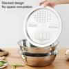 Многофункциональная кухонная миска-дуршлаг из нержавеющей стали 5-в-1 с теркой, ситом, сливом, разделочной доской для овощей, лапши, пасты