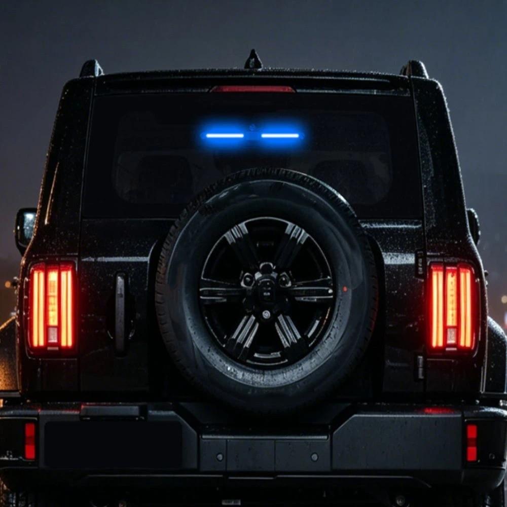 LED Light Solar Powered LED Warning Light Anti-Collision Rear Window Lamp Surrounding Vehicles