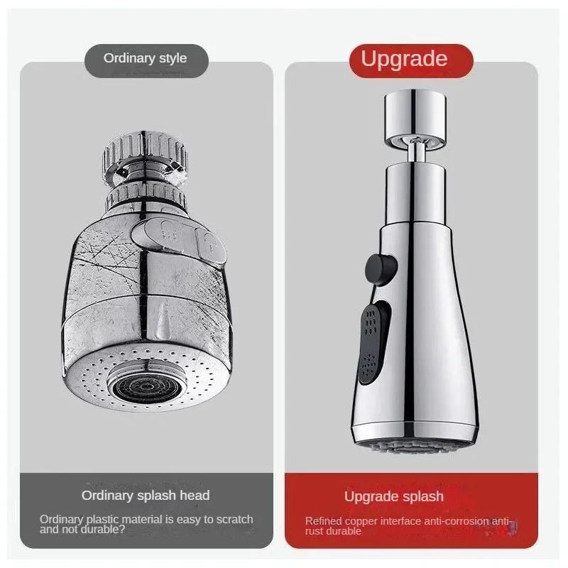 Универсальный вращающийся на 360 градусов кухонный кран-удлинитель аэратор пластиковый фильтр для мойки кухонный кран сменный серебристо-черный