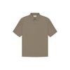 Fear of God Essentials Короткий рукав Поло SS21 с логотипом на спине Унисекс Топы Тауп FOG-SS21-550