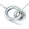 [L7419] - Silver 'Choreography' Silver Necklace (rhodium-plated) - 18x14 Mm
