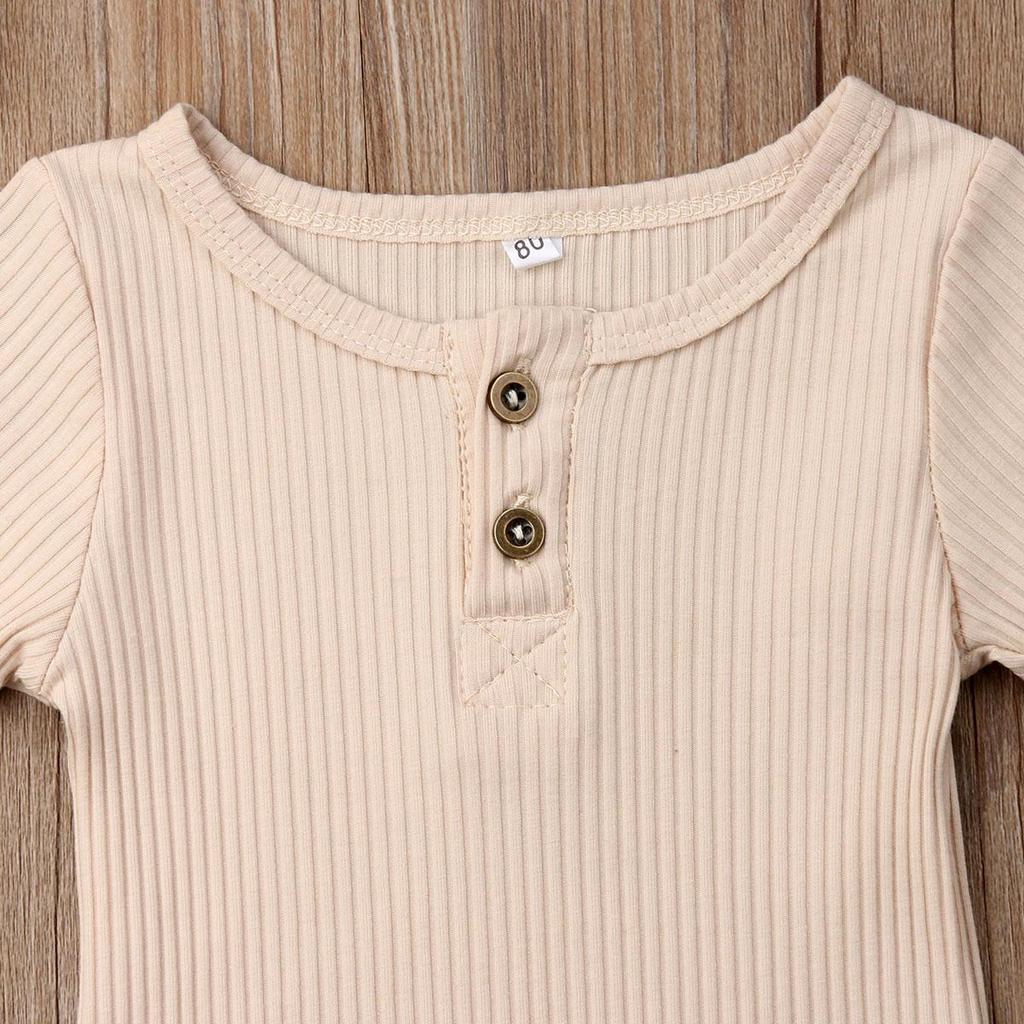 Однотонный комбинезон с рюшами для новорожденных девочек и мальчиков, боди, комбинезон, одежда, От 0 до 24 месяцев