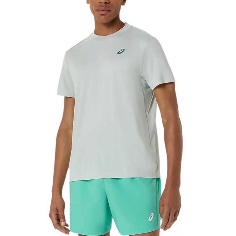 Asics Однотонный пуловер с круглым вырезом, теннисная рубашка, мужские топы 2041A339-402