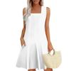Womens Summer Dresses Loose  Sleeveless Sundresses Dress With Pockets