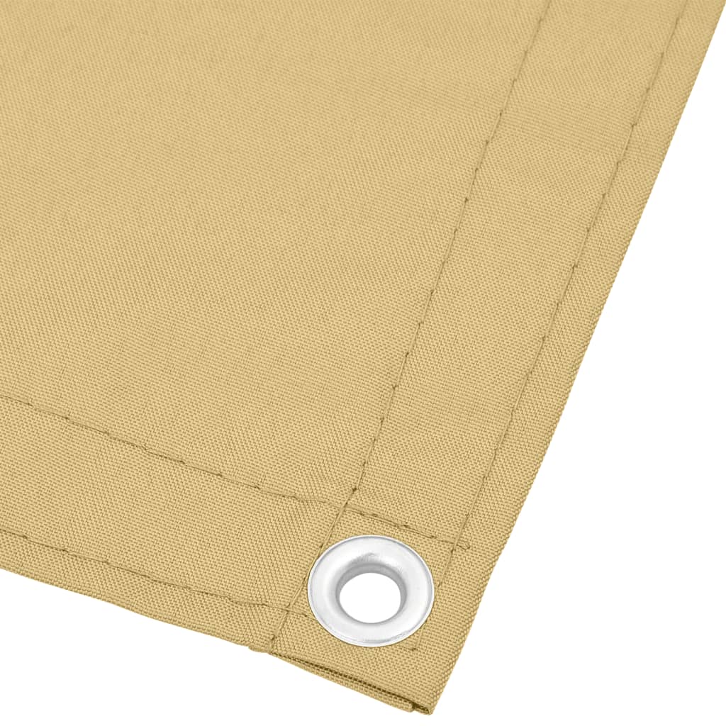 Vidaxl Parawan Balkonowy, Piaskowy, 90X400 Cm, 100% Poliester Oxford