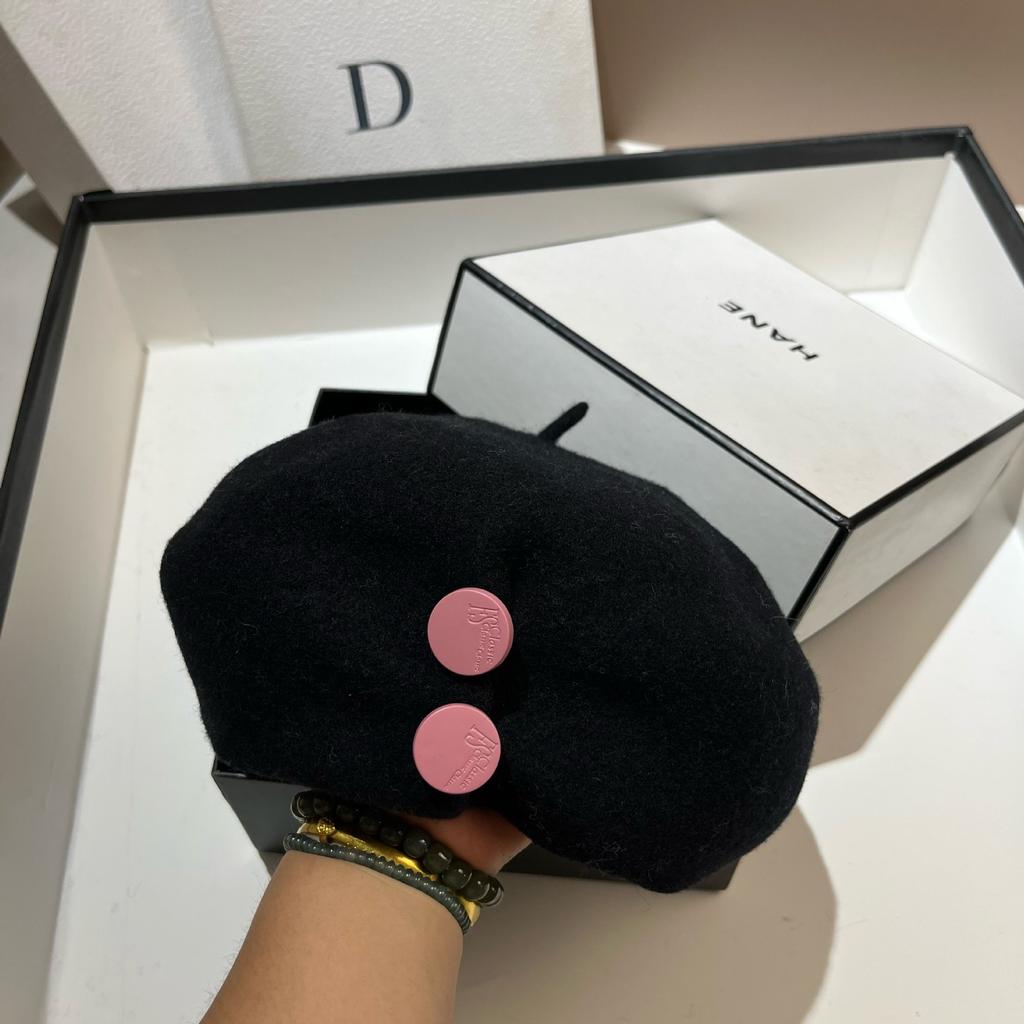 High Quality Australian Wool Beret Japanese Design Irregular Octagonal Hat Star Versatile Painter Hat