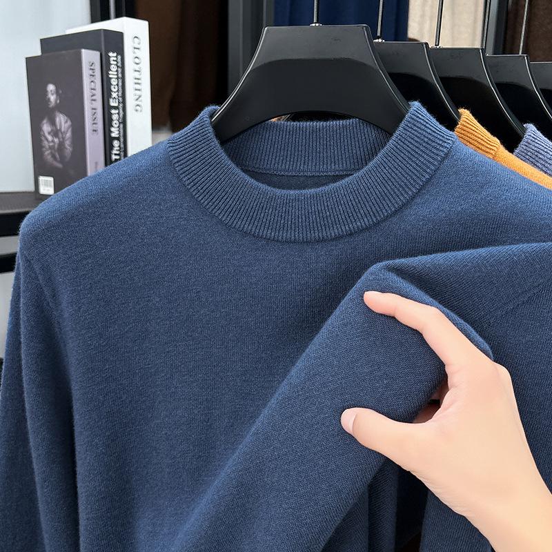 Mainly Promote 360 Grams Of Imported Australian Wool 100% Wool Men'S Leisure Business Versatile Crew Neck Brand