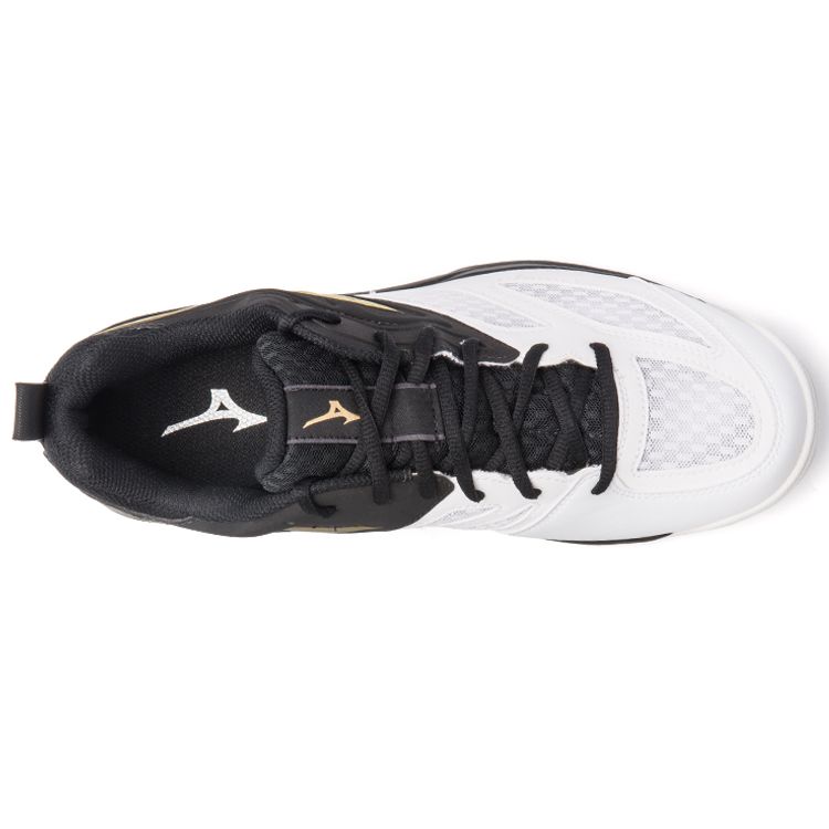 Mizuno Dynablite Non-Slip Durable Low-Top Training Shoes Unisex Sneakers White Black Gold V1GA212252