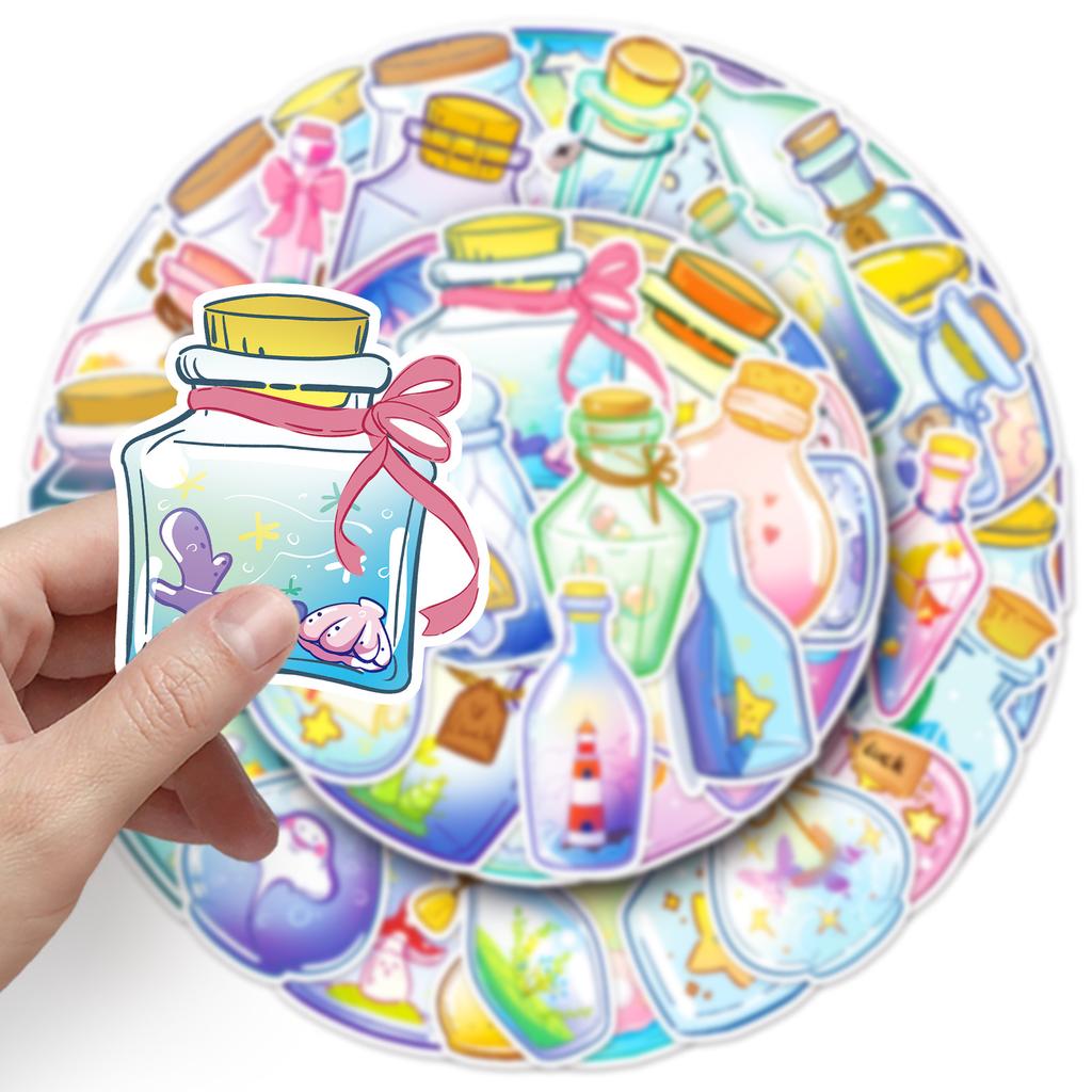 51 Wish Bottles World Graffiti Stickers Cartoon Hand-painted Decorative Mobile Phone Case Suitcase Water Cup Stickers