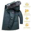 Autumn Winter Men Windproof Down Jacket Coats Mens Warm Down Hooded Jacket Parkas Multi Pockets Overcoat Male