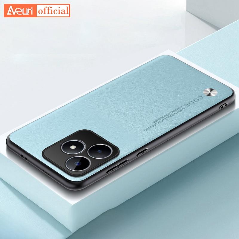 Роскошный чехол из искусственной кожи для Realme C51 C53 C55 4G, матовая задняя крышка, силиконовый чехол с полной защитой для Realme Narzo N53 N55