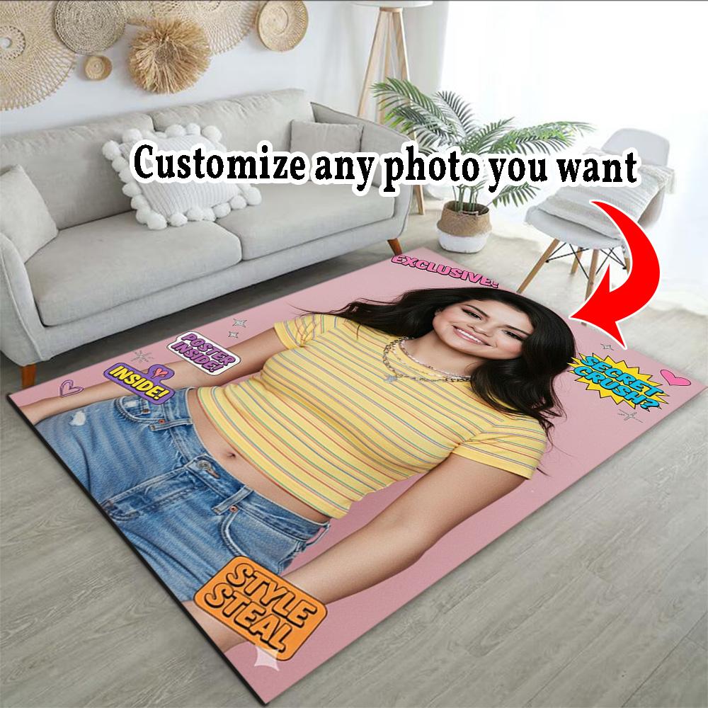Customize Photos Personalized picture Floor Mat Design for Game Room Bedrooms Playrooms Living Rooms Anti-slip Rug Office home decor