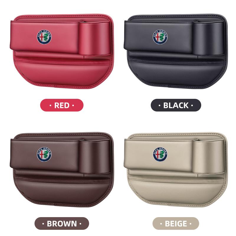 kfzan1 Car Seat Gap Organizer Multifunction Storage Box Cup Pocket For Alfa Romeo 159 Mito Stelvio Brera Spider Giulietta Giulia