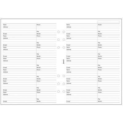 Filofax Filofax A5 Контакты Value Pack Refill