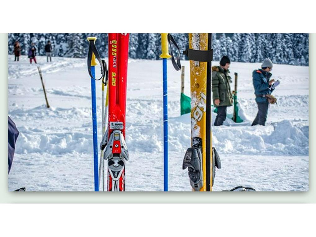 Cross-Border Adjustable Ski Bindings with EVA Pad and Magic Tape Nylon Straps