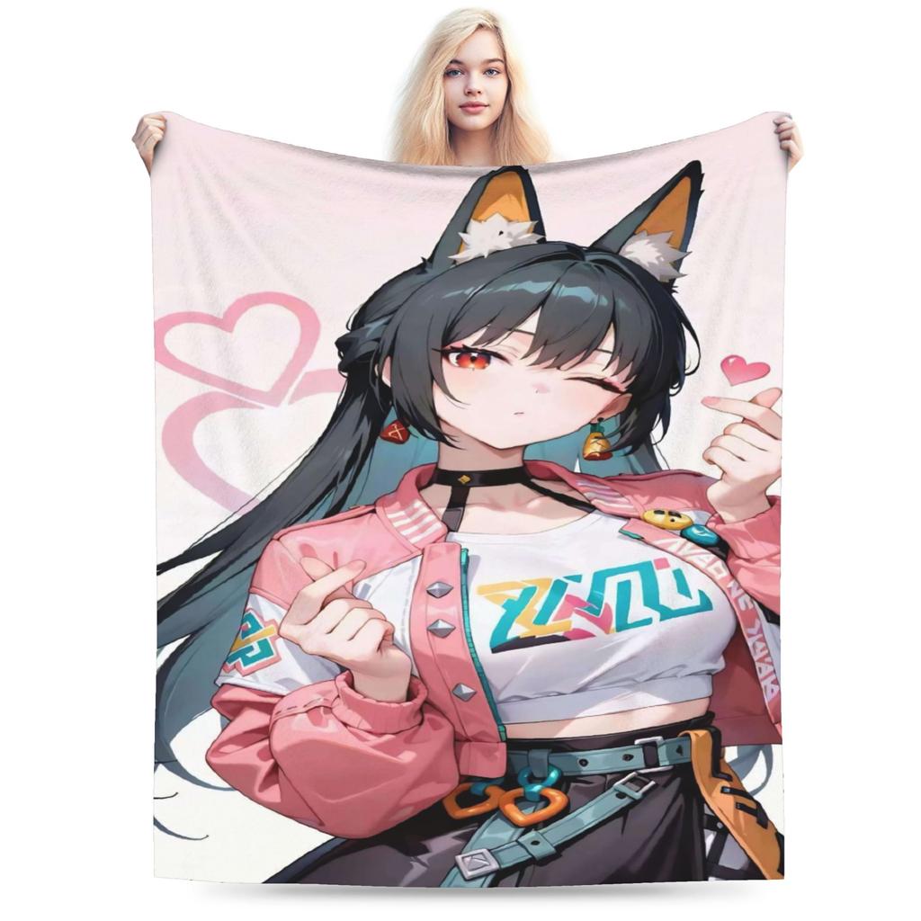 ZZZ Ellen Nicole Miyabi Plush Blanket Girls Boys Flannel Throw Blanket For Couch Chair Super Warm Custom Quality Bedspread Gift