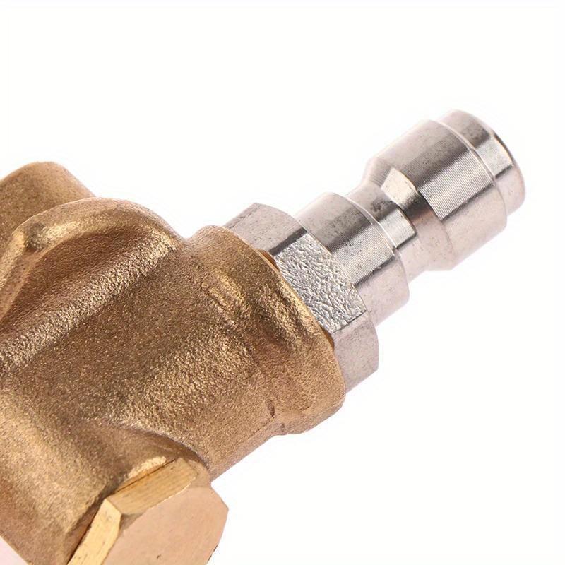 High Pressure Car Washer 1/4" Quick Connect Rotary Coupler Adjustable Adapter with 5 Spray Nozzles Copper Connection