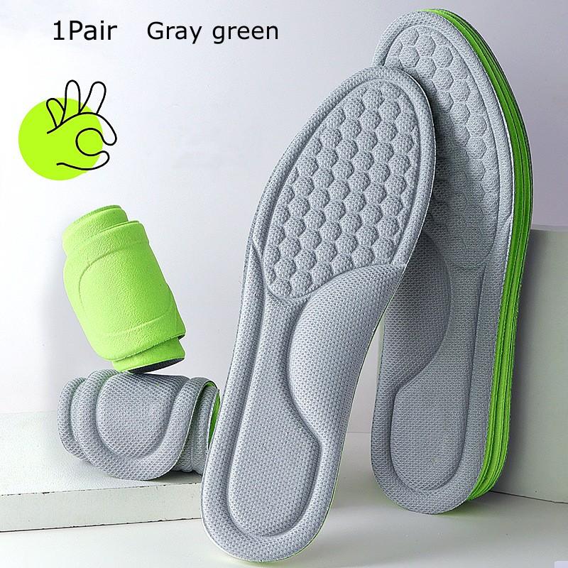 NO.8 1Pair Sport Insoles for Shoes Sweat-Absorbing Breathable Deodorant Insole for Feet Growing Sole Sponge Massage Shoe Inserts Pads