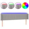 VidaXL LED Headboard Bedroom Furniture Double Bed Accessory Head of Bed Frame Interior Light Grey 3123488