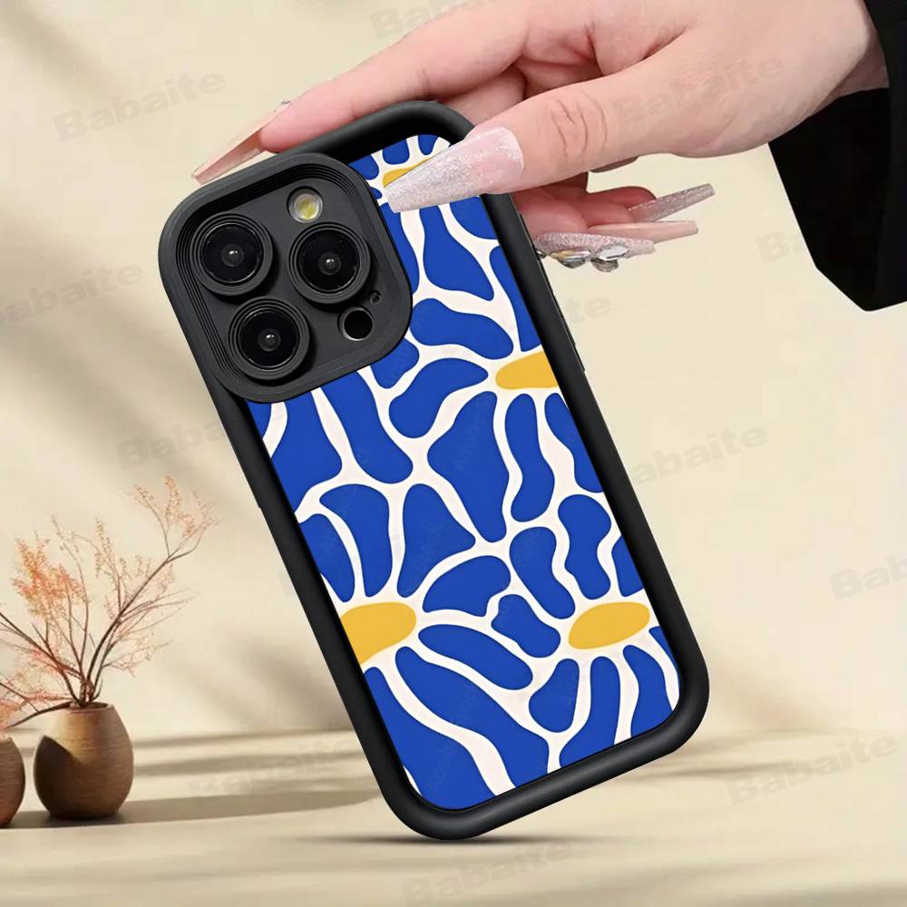 Абстрактный чехол для телефона «Цветочный рынок» для iPhone 17 16 15 14 13 12 11 Air Plus Pro Max Мягкая задняя крышка