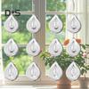 3D Waterdrop Wind Spinner Bird Scare Decoration Outdoor Garden Yard Farm Hanging Metal Wind Chime Bird Deterrent Device Ornament