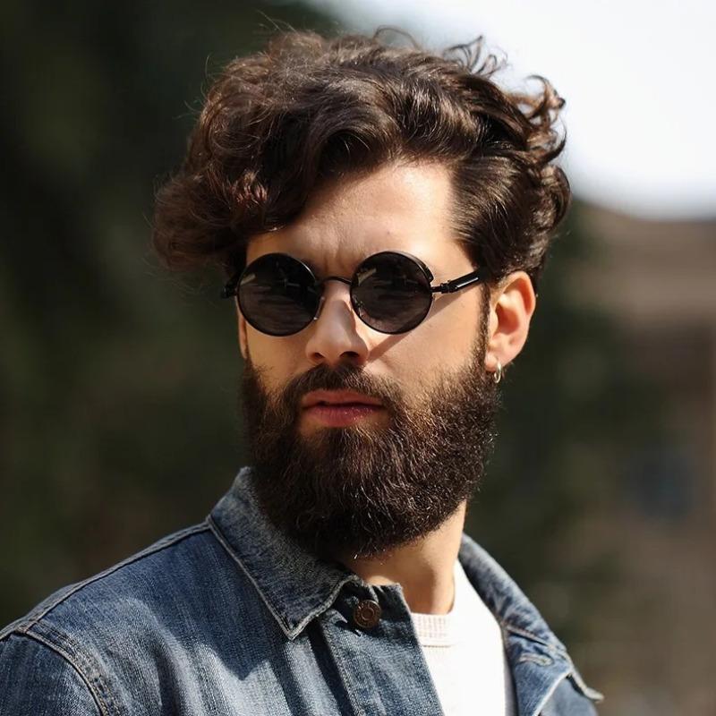 Классические готические стимпанк солнцезащитные очки люкс для мужчин и женщин ретро круглые металлические оправы панк вечерние очки для вождения солнцезащитные очки не поляризованные очки