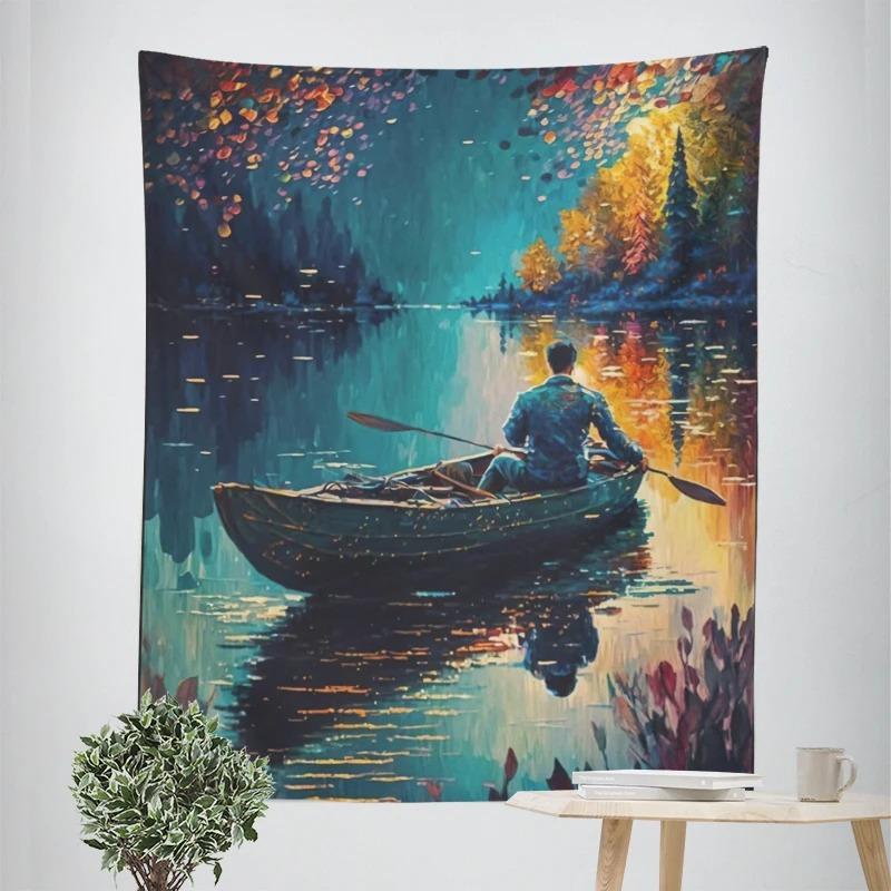 Гобелен для офиса, гостиной, анимационной сцены, красочная подвесная ткань, украшение для дома, стены, гобелен
