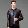 Кожаная куртка мужская осенне-зимняя, новый стиль, деловая, повседневная, из натуральной кожи, мужская куртка из натуральной кожи с воротником-стойкой, мотоциклетная куртка