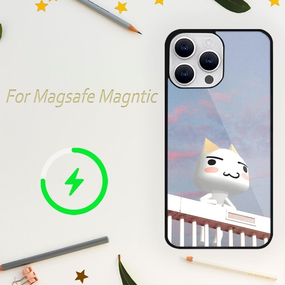 Милый чехол для телефона Inoue Toro Cat для iPhone 15 14 13 12 11 Plus Pro Max Magsafe с магнитной беспроводной зарядкой