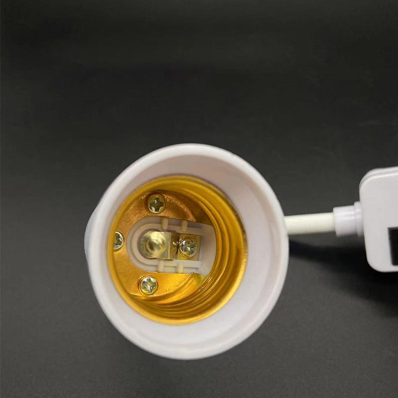 Патрон для светодиодной лампы E27, регулируемый гибкий изгиб с выключателем, энергосберегающая светодиодная настольная лампа