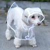 Pet Raincoat Transparent Snap Button Design Hooded Minimalistic Windproof Soft Dog Rainwear Pet Rain Gear Rain Supply