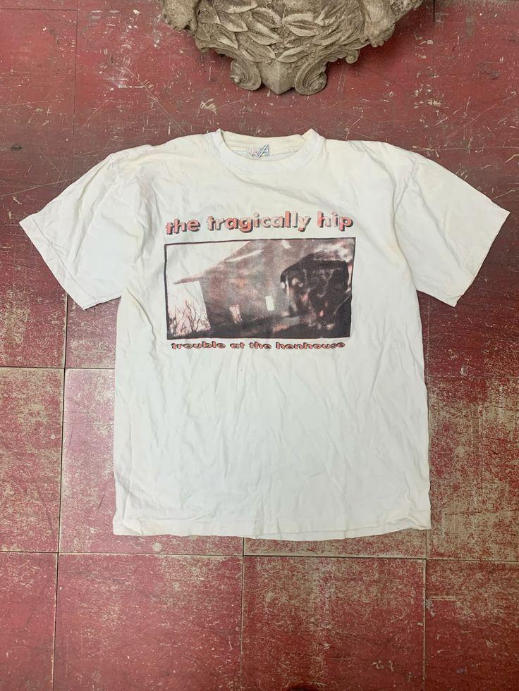 The Tragically Hip band 90s basic Style White T shirt Retro tee vtg