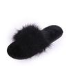 Fashion Fashion Fluffy Faux Fur Slippers for Women Soft Plush Open Toe Home Slippers Woman Autumn Winter Indoor Cozy Furry Flat Slides
