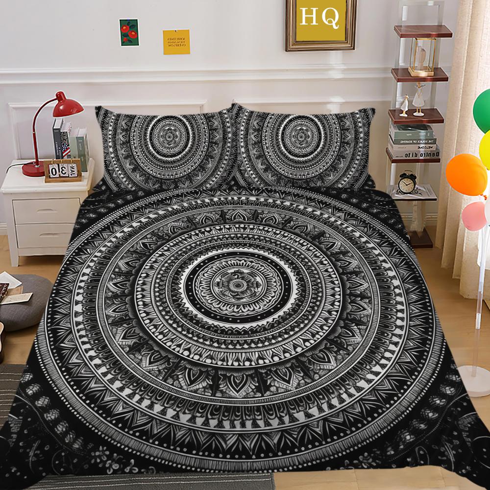 Printed Bedding Suit Mandala Home Textiles Luxury Bedding Sets Queen Size Fashion Microfiber Duvet Cover Sets