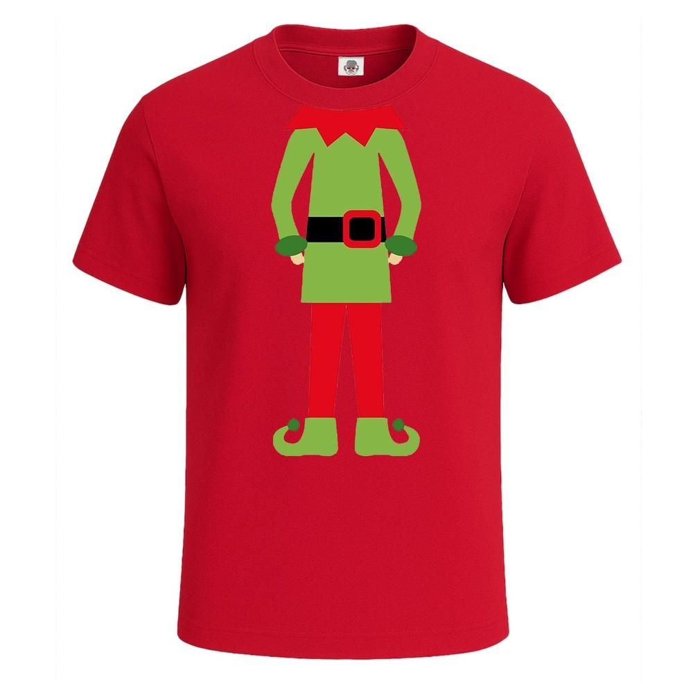 Christmas elf costume xmas santas elf mens t shirt joke gift funny tee top