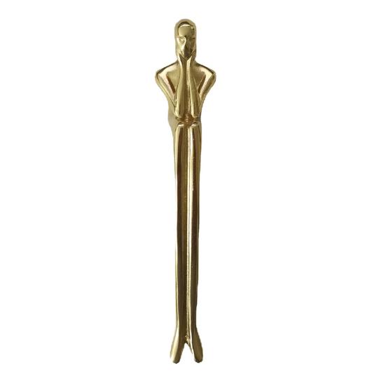 Door Handle Thinker-shaped High Hardness Fine Polishing Brass Drawer Cupboard Door Pull Handle for Home