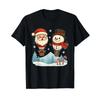 Santa And Snowunisex Balloons Value T Shirt Vintage Breathable Streetwear Slightly Versatile Stylish Comfortable Unisex