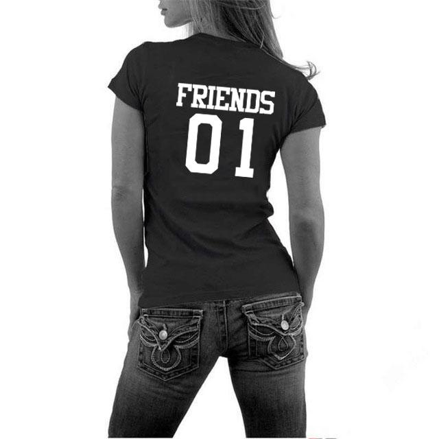 Best Friends Girls Tumblr T Shirt Bff Sister Fashion Tops Women Letter Printed T Shirt Girls