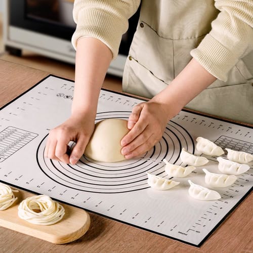 LOYELEY Cooking Mat, Kneading Mat, Large Size, Confectionery Mat, Silicone Baking Mat, Heat-Resistant, Non-Slip, Graduations, Reusable, Baking Mat, Co